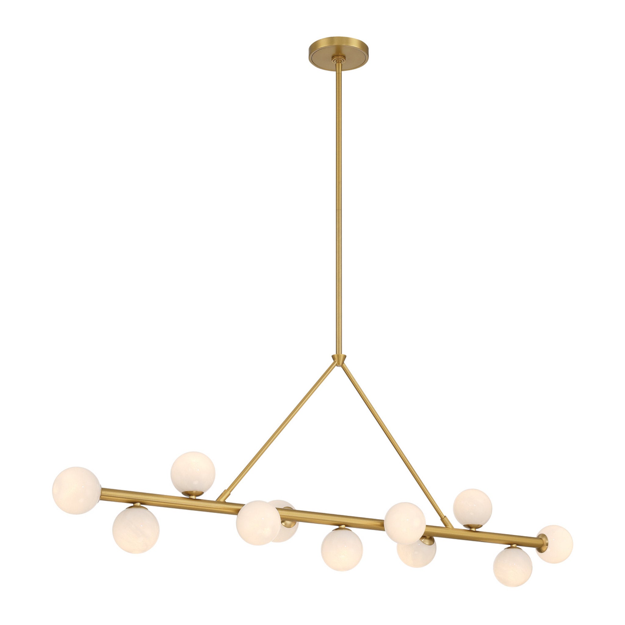 Terrell 46.5'' LED Luxe Gold Linear Chandelier Gold 46.5"W x 17"H x 7.75"D