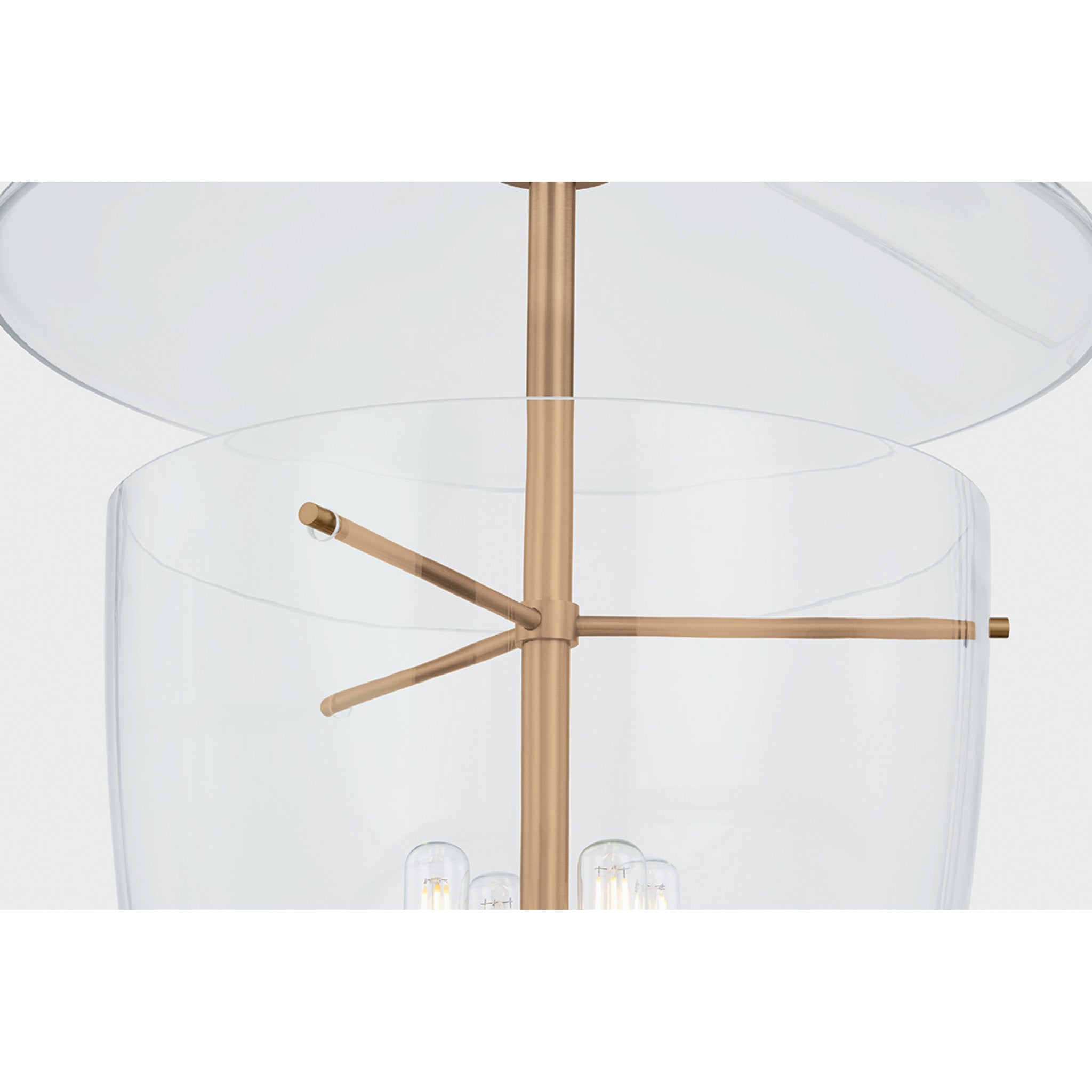 Tully 4-Light Lantern in Patina Brass 17.75W x 26H