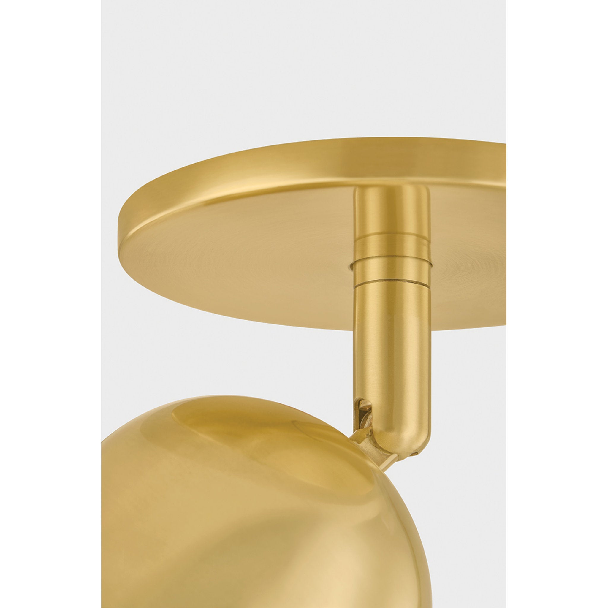Tuthill 1-Light Flush Mount in Aged Brass 4.25W x 4.25H (3041-AGB)