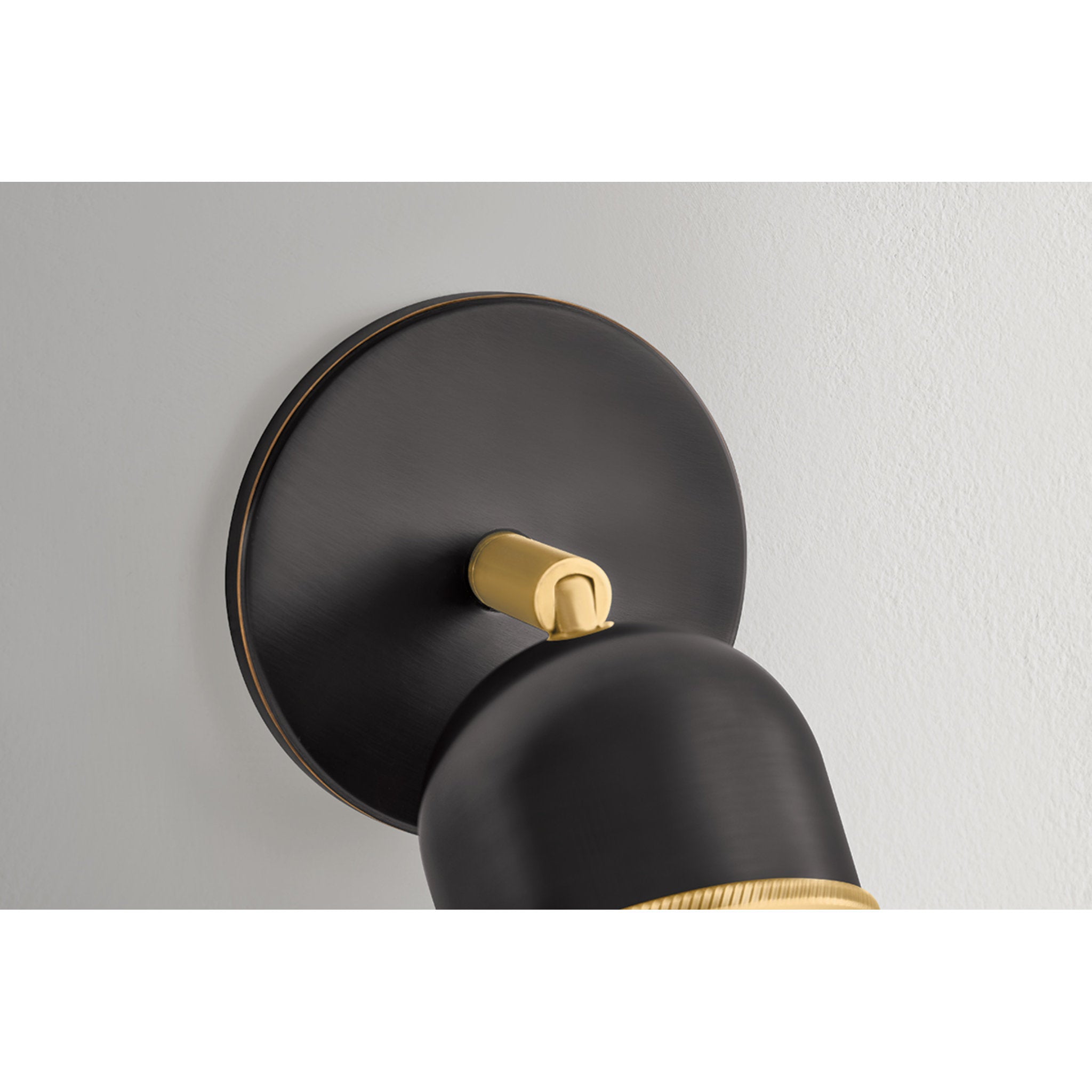 Tuthill 1-Light Flush Mount in Aged Brass 4.25W x 4.25H (3041-AGB/DB)