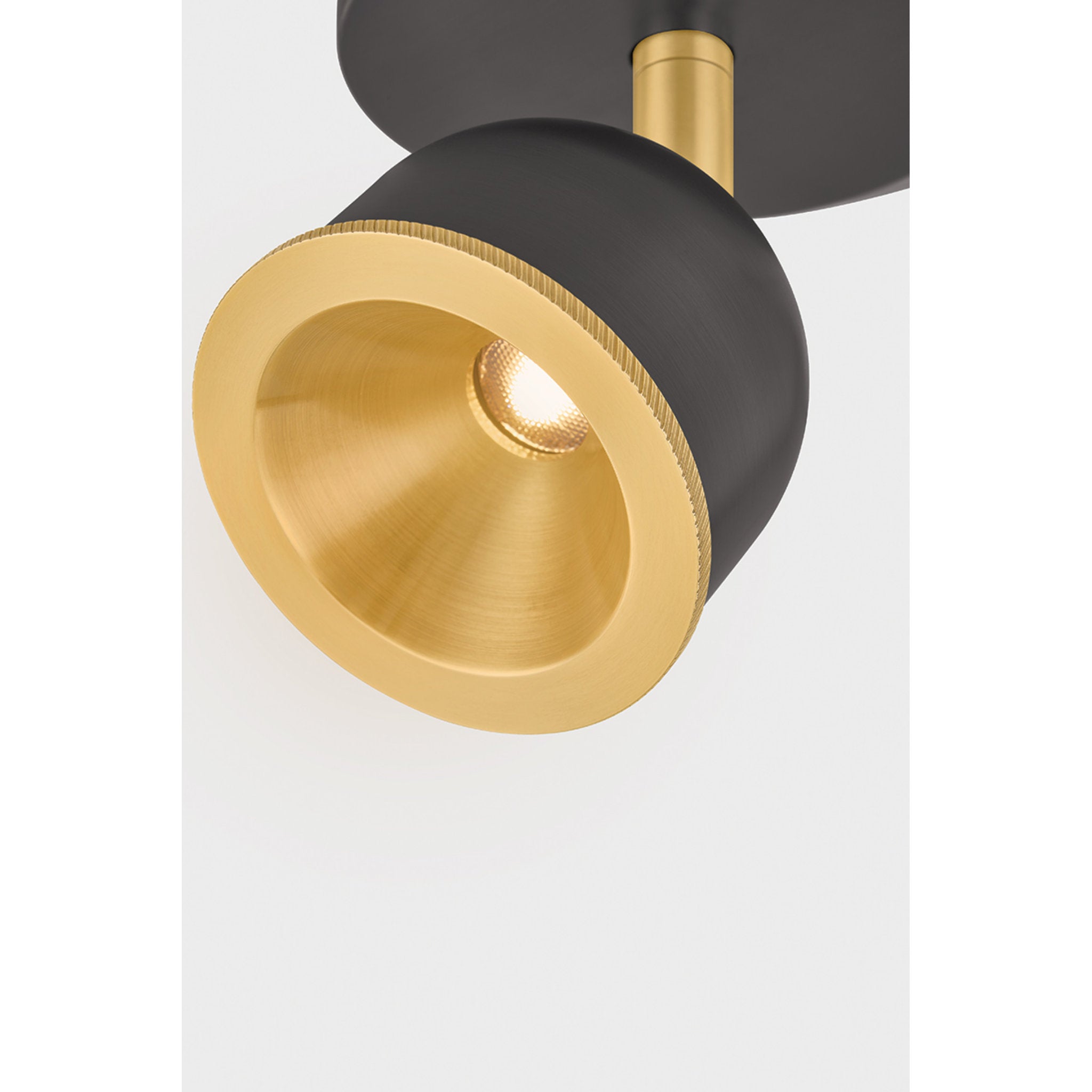 Tuthill 1-Light Flush Mount in Aged Brass 4.25W x 4.25H (3041-AGB/DB)