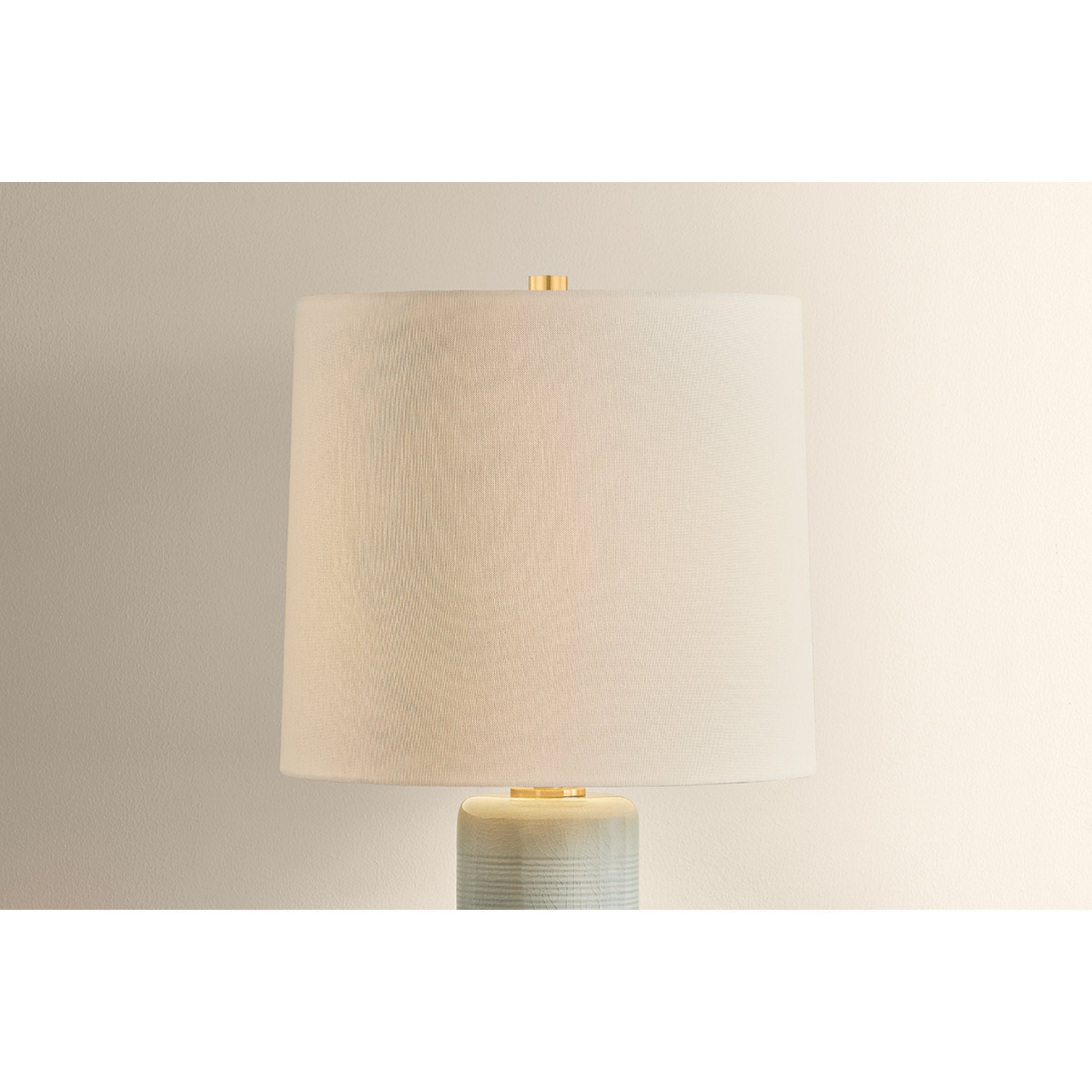 Tuva 1-Light Table Lamp in Aged Brass 14W x 24.5H