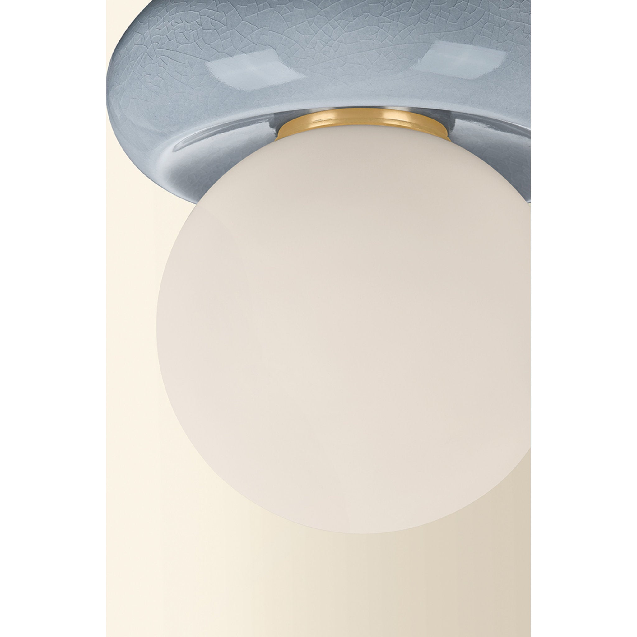 Tyra 1-Light Flush Mount in Aged Brass 8.75W x 6H
