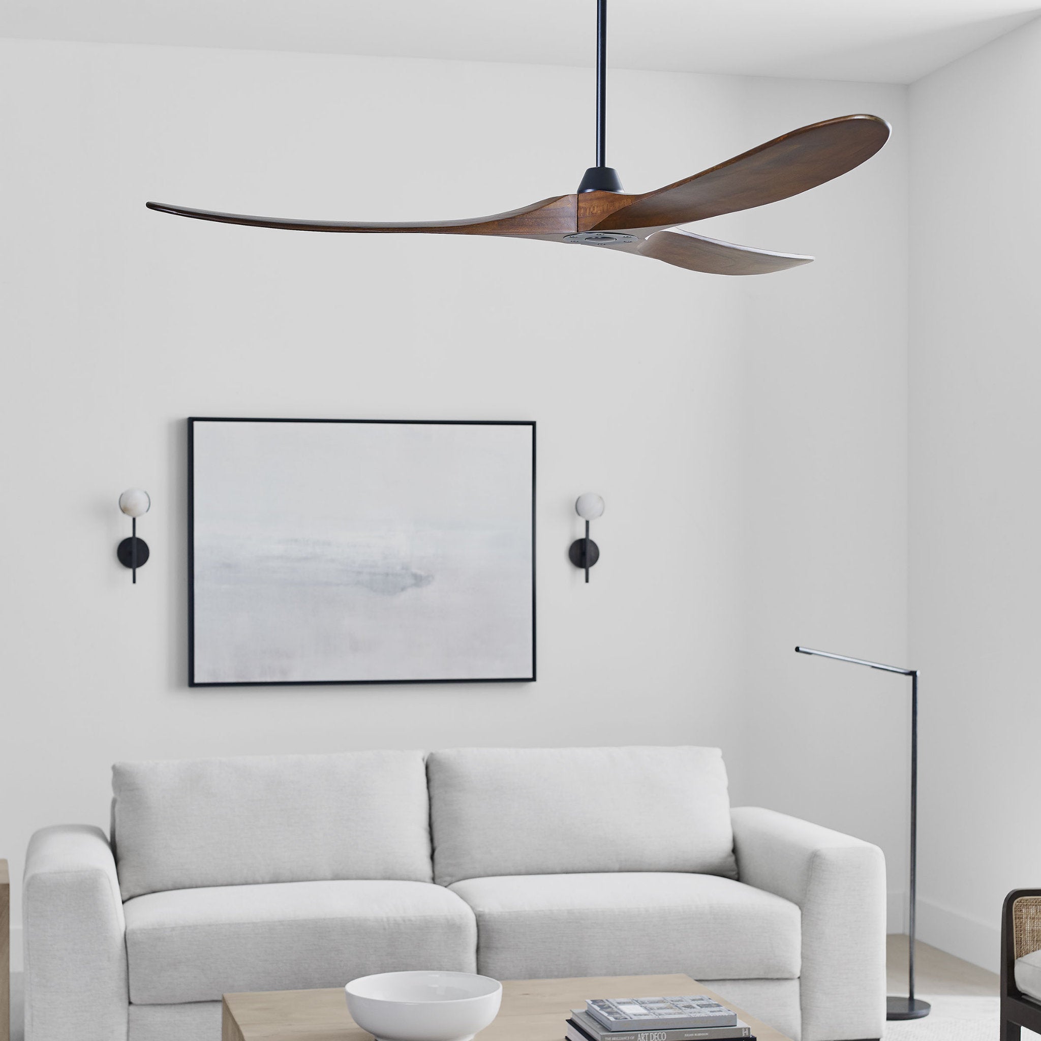 Maverick 70" Ceiling Fan in Matte Black w/ Dark Walnut Blade D:70'' H:11 11/16''