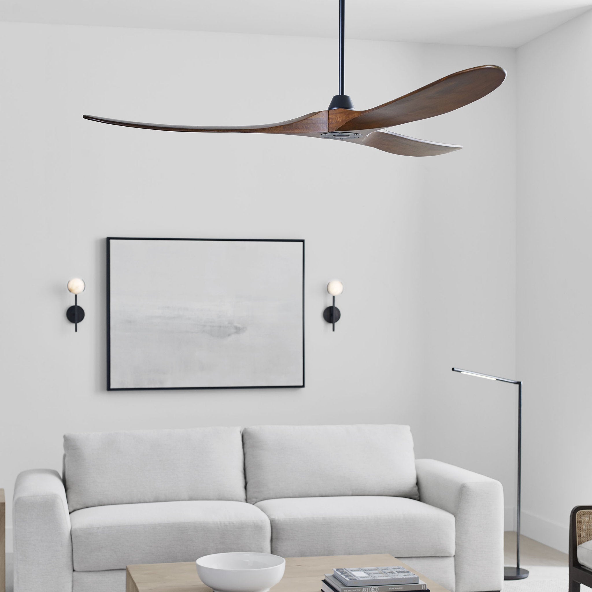 Maverick 70" Ceiling Fan in Matte Black w/ Dark Walnut Blade D:70'' H:11 11/16''