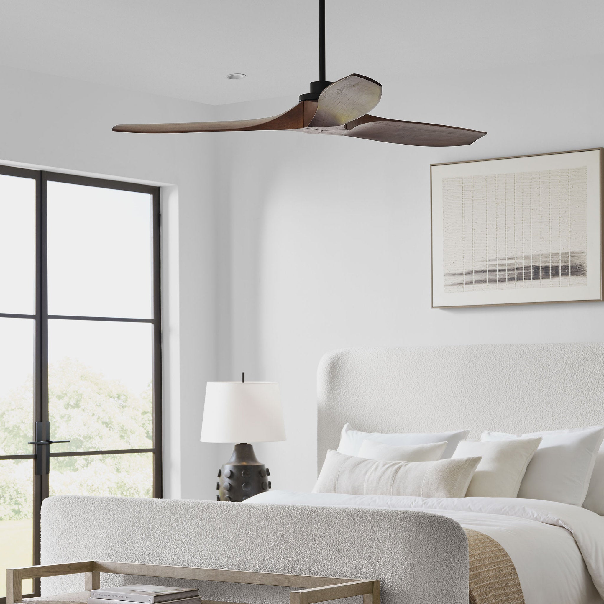 Sean Lavin Collins 60" Ceiling Fan in Midnight Black w/ Dark Walnut Blade D:60'' H:12 1/2''