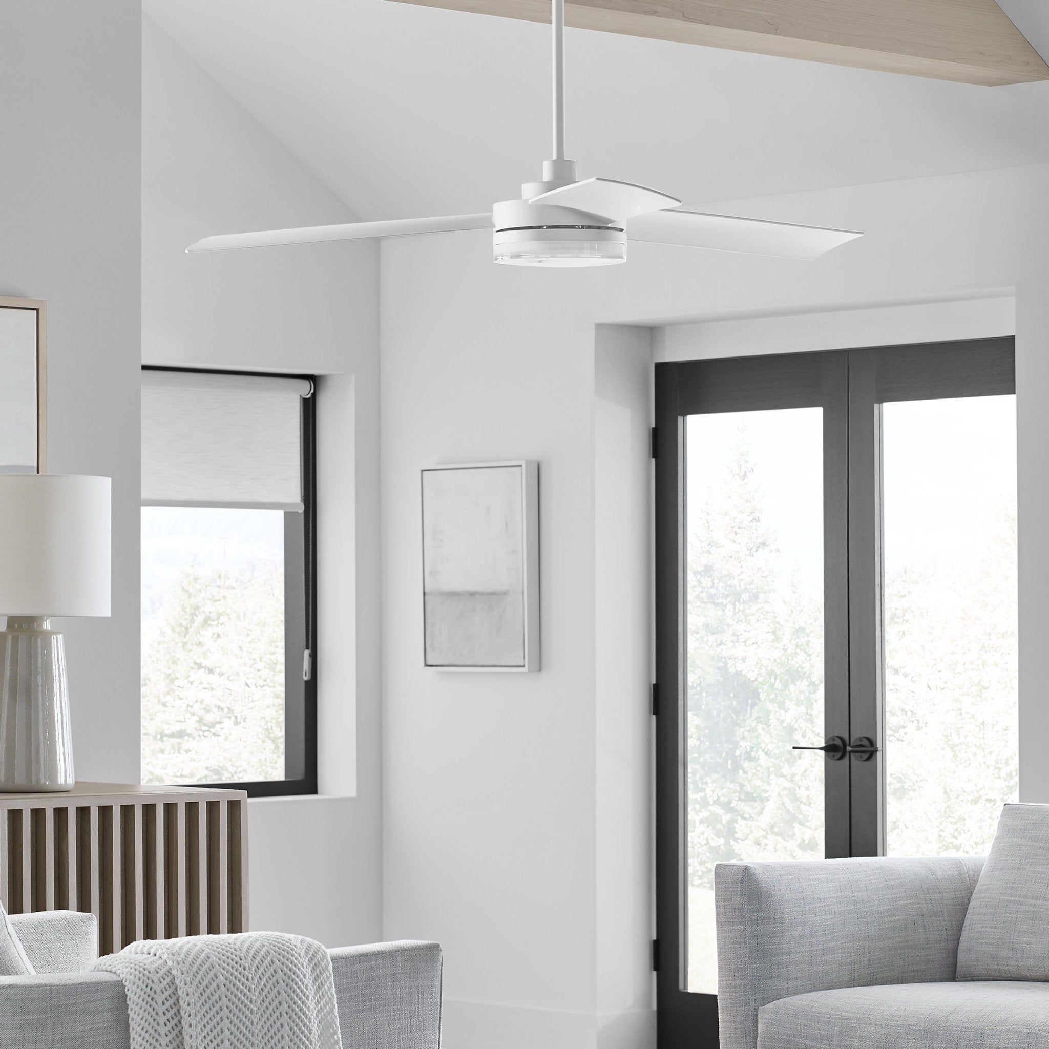 Sean Lavin Cirque 56" LED Ceiling Fan in Matte White w/ Matte White Blade D:56'' H:13 1/2''