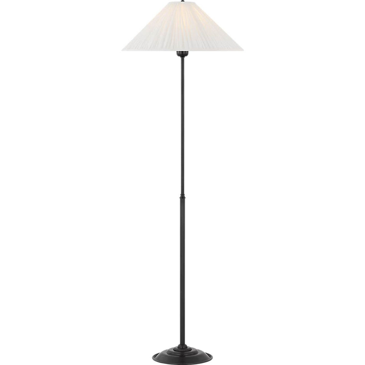 Amber Lewis Soren 53" Floor Lamp in Bronze with Silk Pleated Shade W18" x H53.5"
