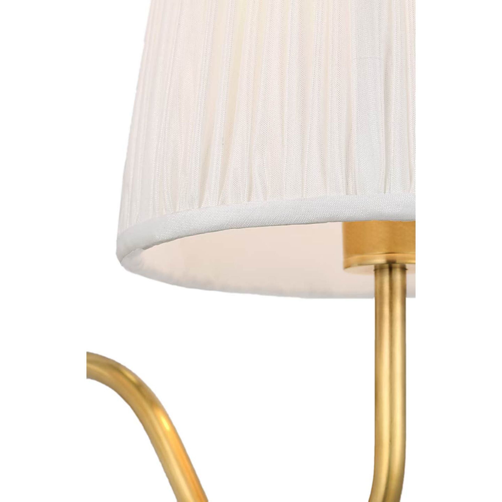 Amber Lewis Lyndsie 11" Double Sconce in Hand-Rubbed Antique Brass with Silk Pleated Shades W16" x H10.75" x E9.5"