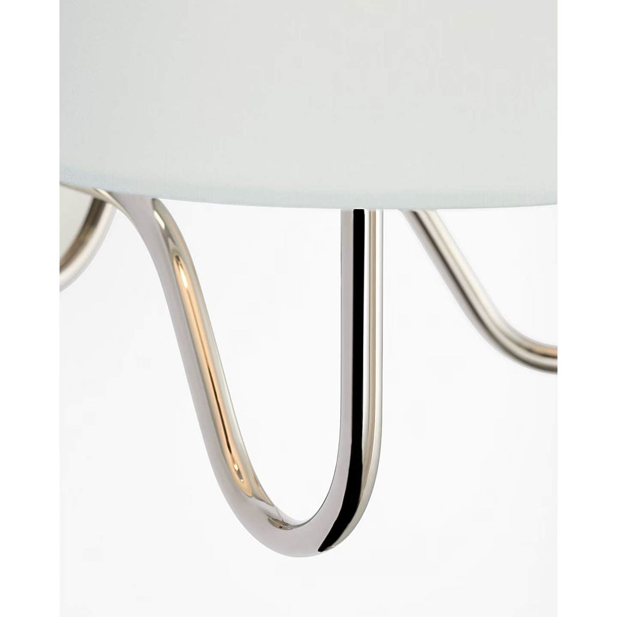 Amber Lewis Lyndsie 11" Double Sconce in Polished Nickel with Linen Shades W16" x H10.75" x E9.5"