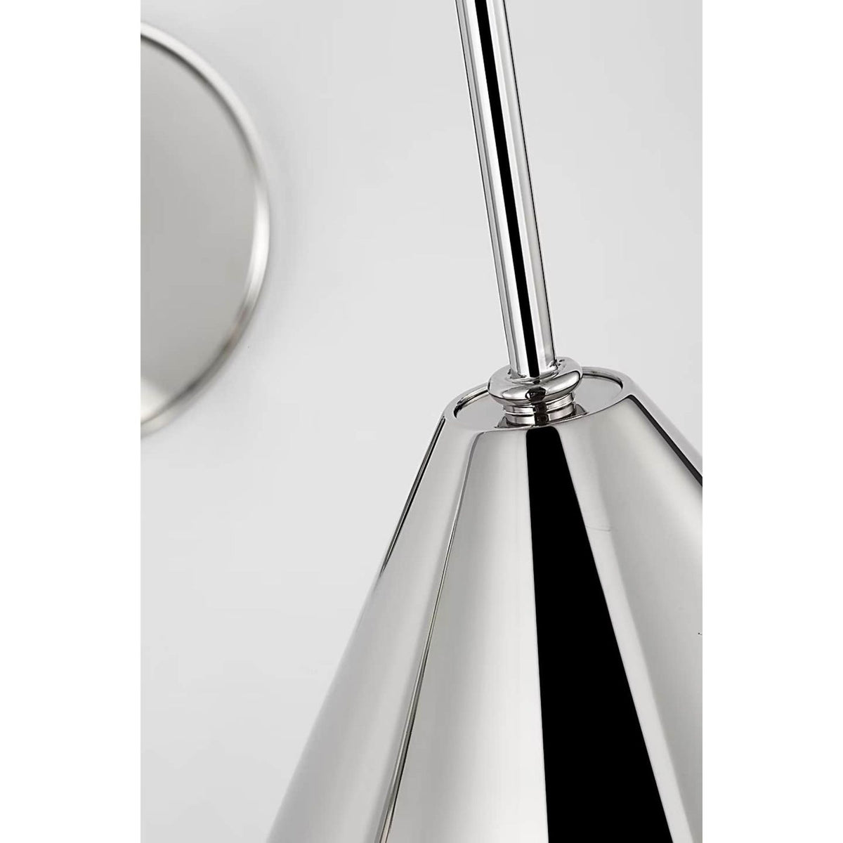 Amber Lewis Malia 14" Arched Wall Light in Polished Nickel with Polished Nickel Shade W8" x H13.75" x E14"