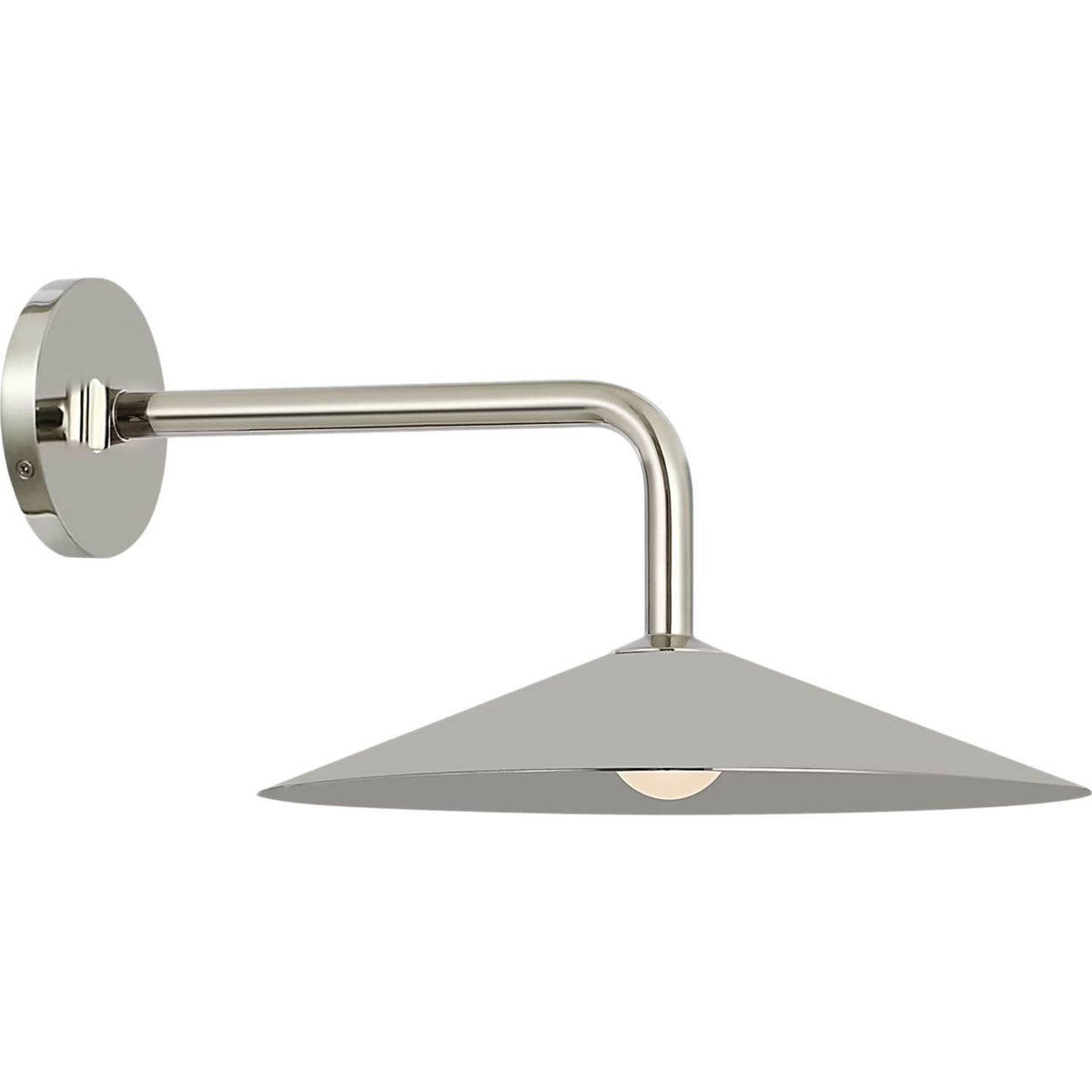 Amber Lewis Ponce 9" Sconce in Polished Nickel with Polished Nickel Shade W13" x H8.5" x E17"