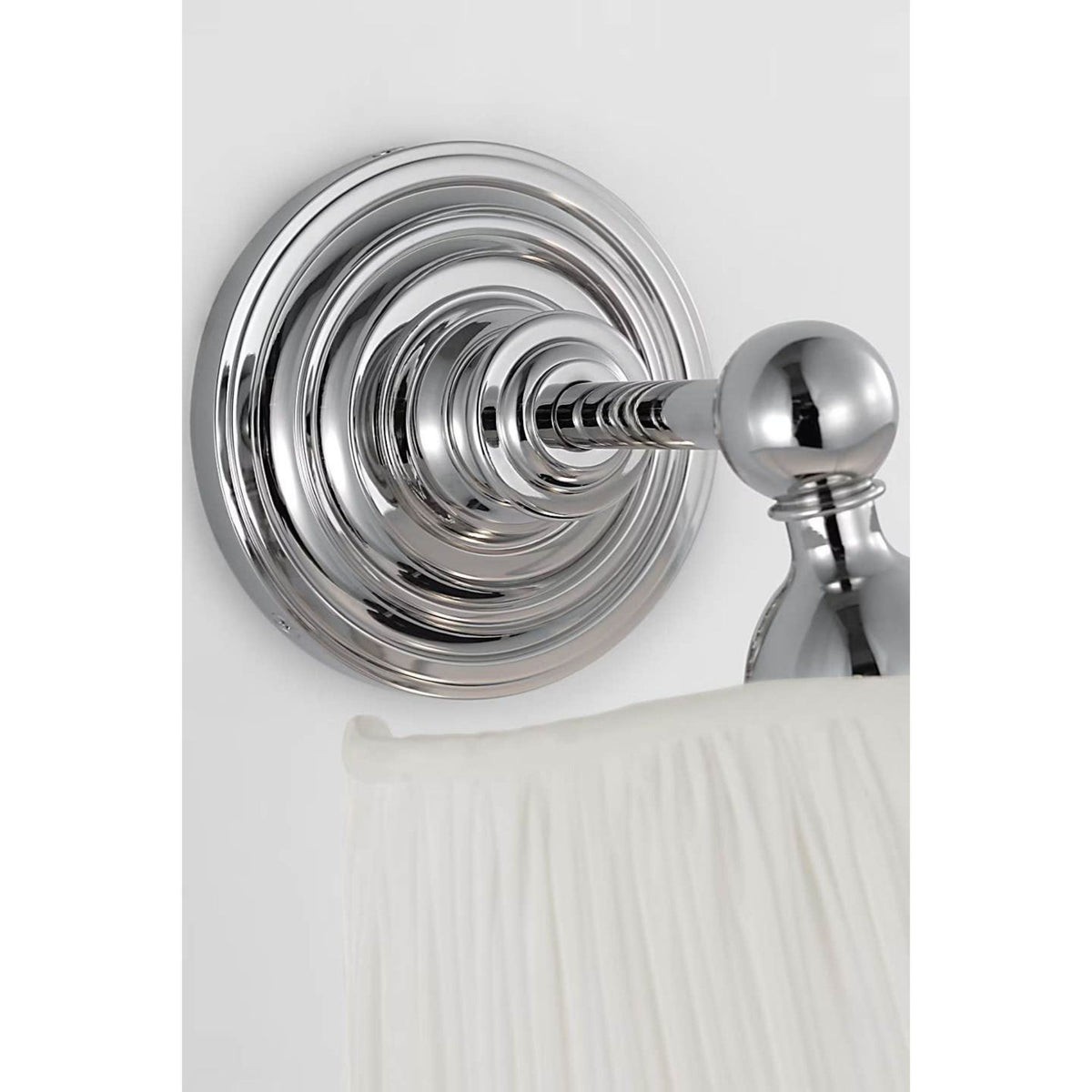 Amber Lewis Matos 11" Sconce in Polished Nickel with Silk Pleat Shade W10" x H11.25" x E8.75"