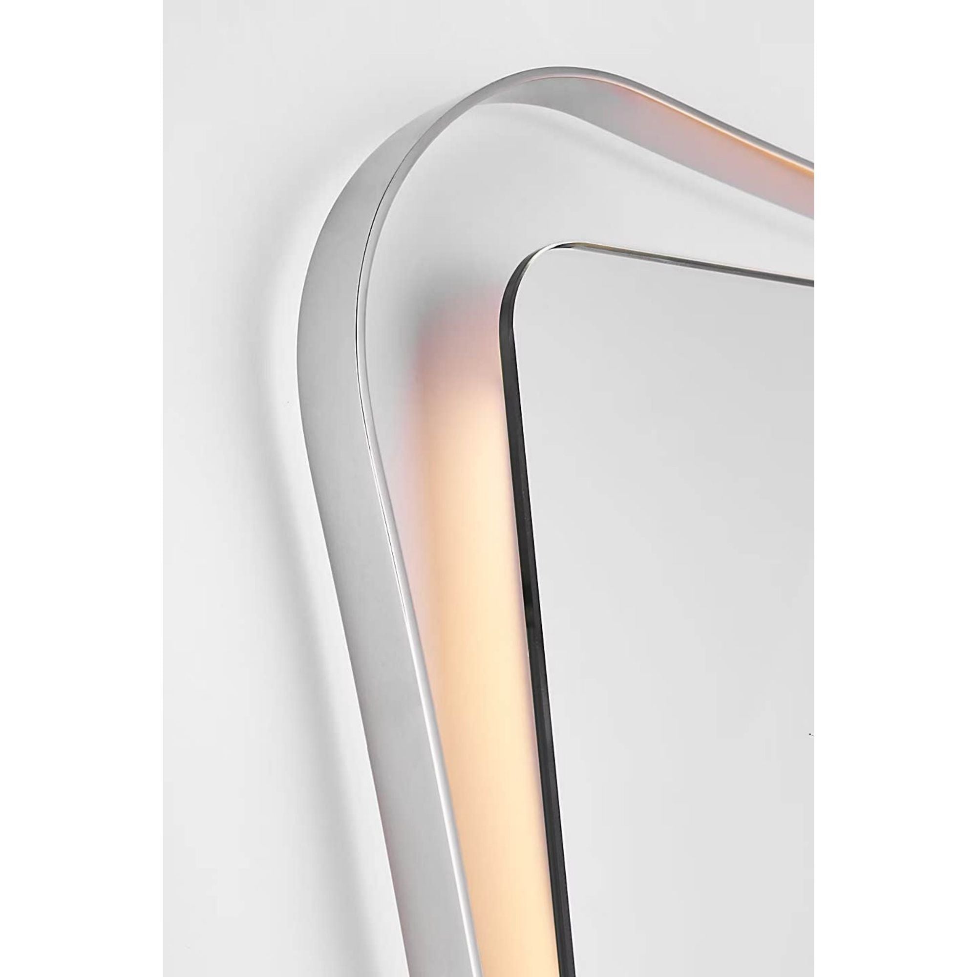 Amber Lewis Barnes 27" Backlit Mirror in Polished Nickel W27.25" x H39.25" x E1.5"