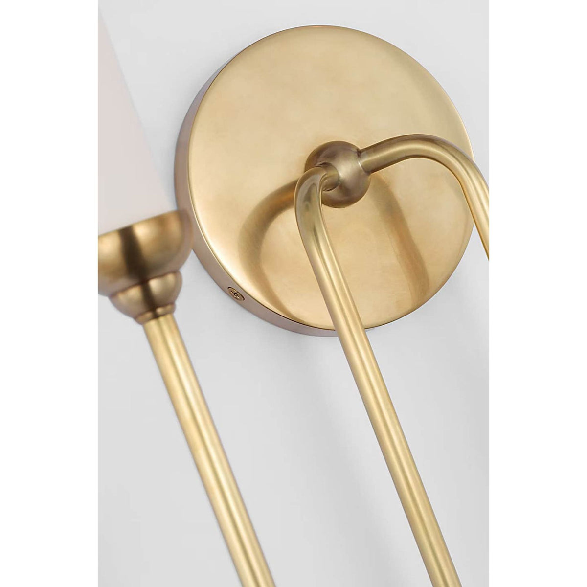 Amber Lewis Ingela 24" Double Sconce in Hand-Rubbed Antique Brass with Silk Pleat Shades W19.5" x H24" x E10.5"