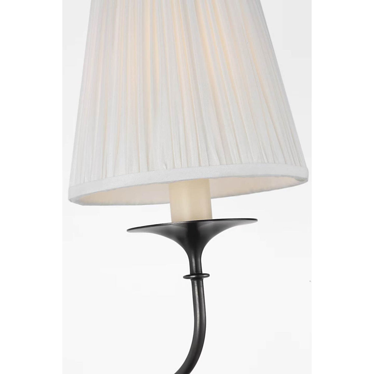 Amber Lewis Knox 19" Single Sconce in Bronze with Silk Pleated W6" x H18.75" x E10"