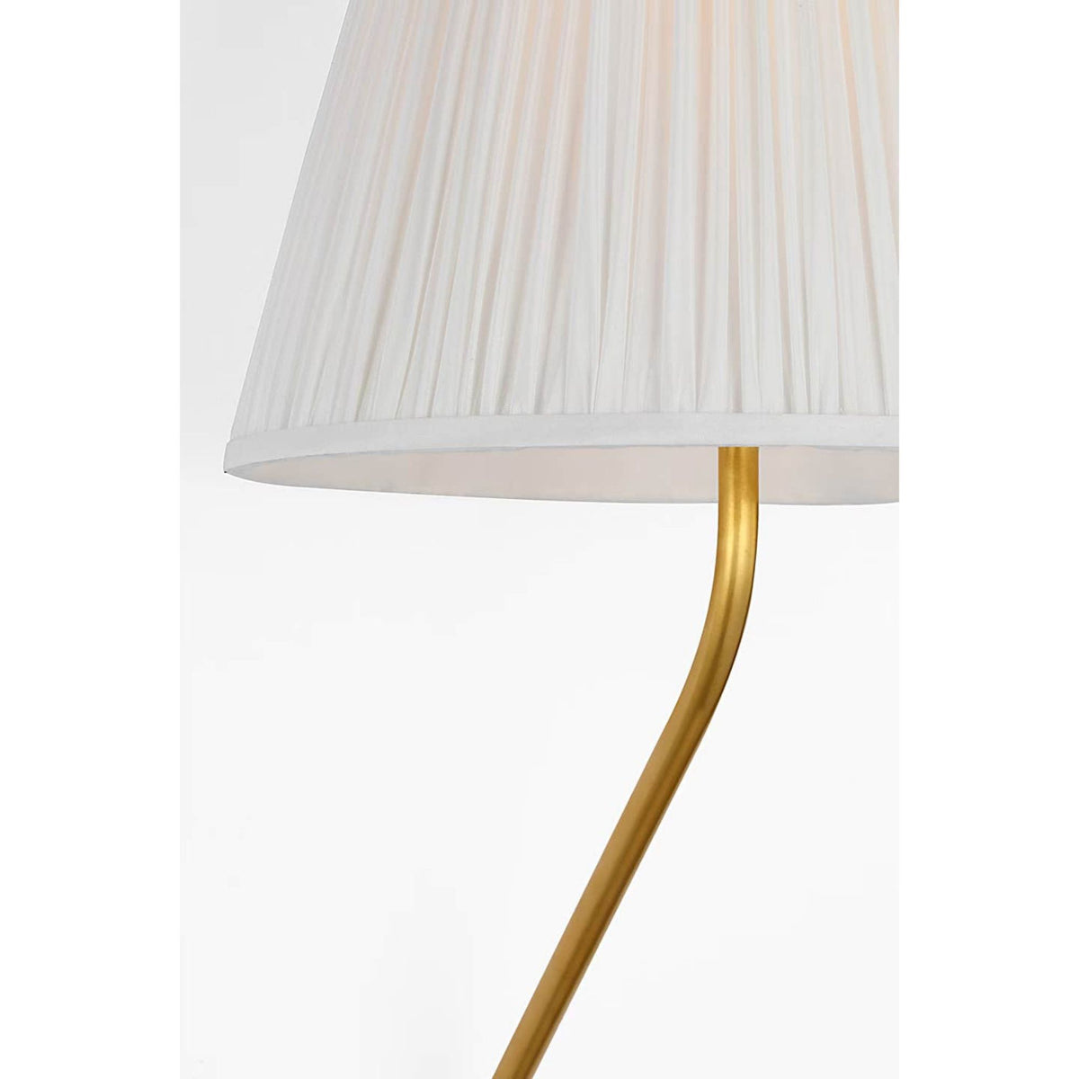 Amber Lewis Knox 26" Single Sconce in Hand-Rubbed Antique Brass with Silk Pleated Shade W12" x H25.75" x E14"