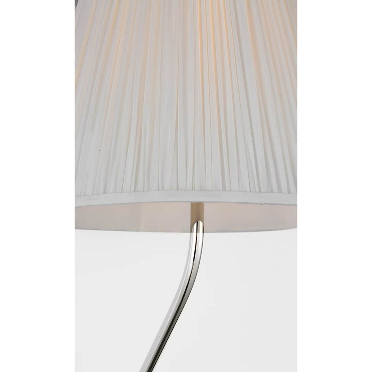 Amber Lewis Knox 26" Single Sconce in Polished Nickel with Silk Pleated Shade W12" x H25.75" x E14"