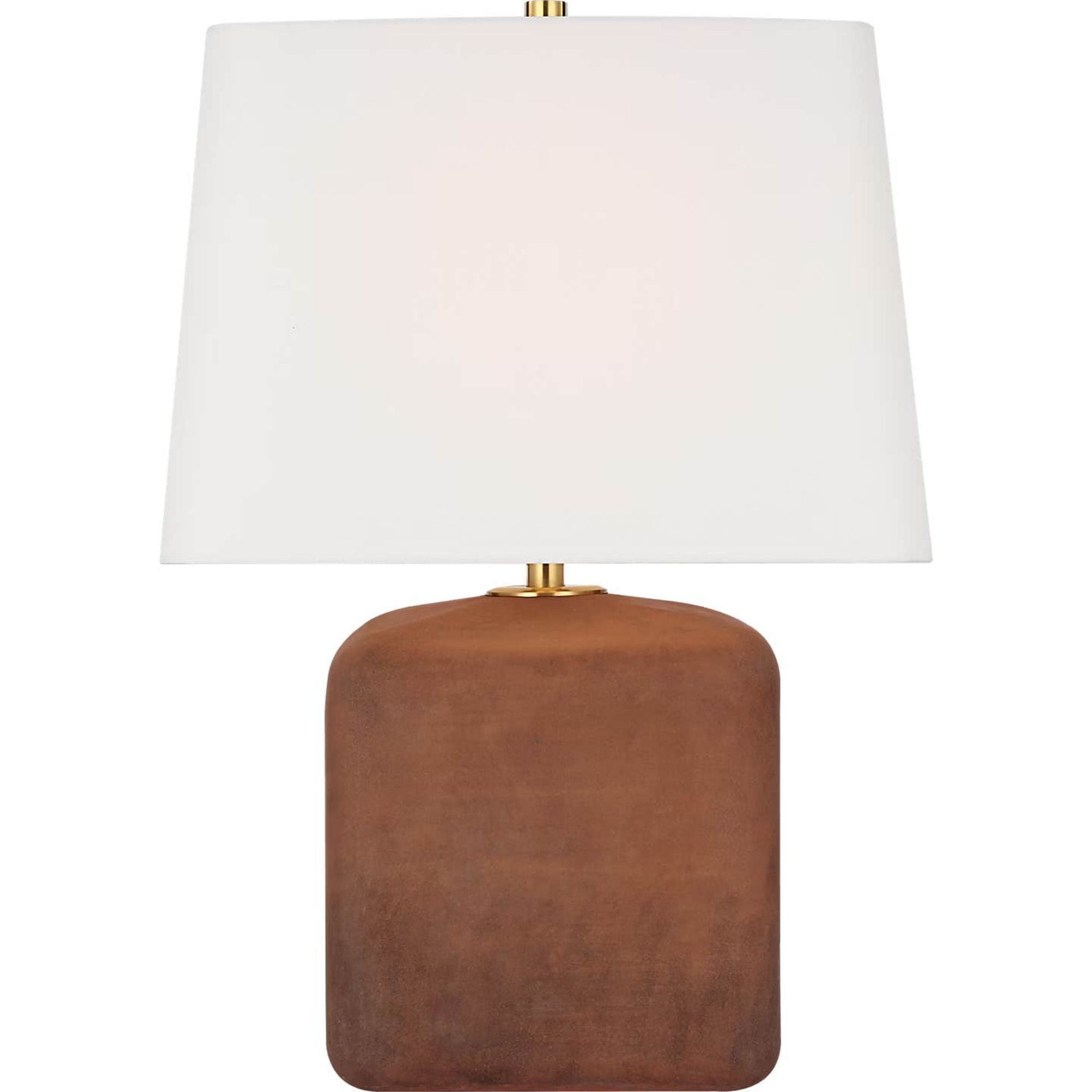Amber Lewis Ruby 23" Table Lamp in Natural Terracotta with Linen Shade W16" x H22.75"