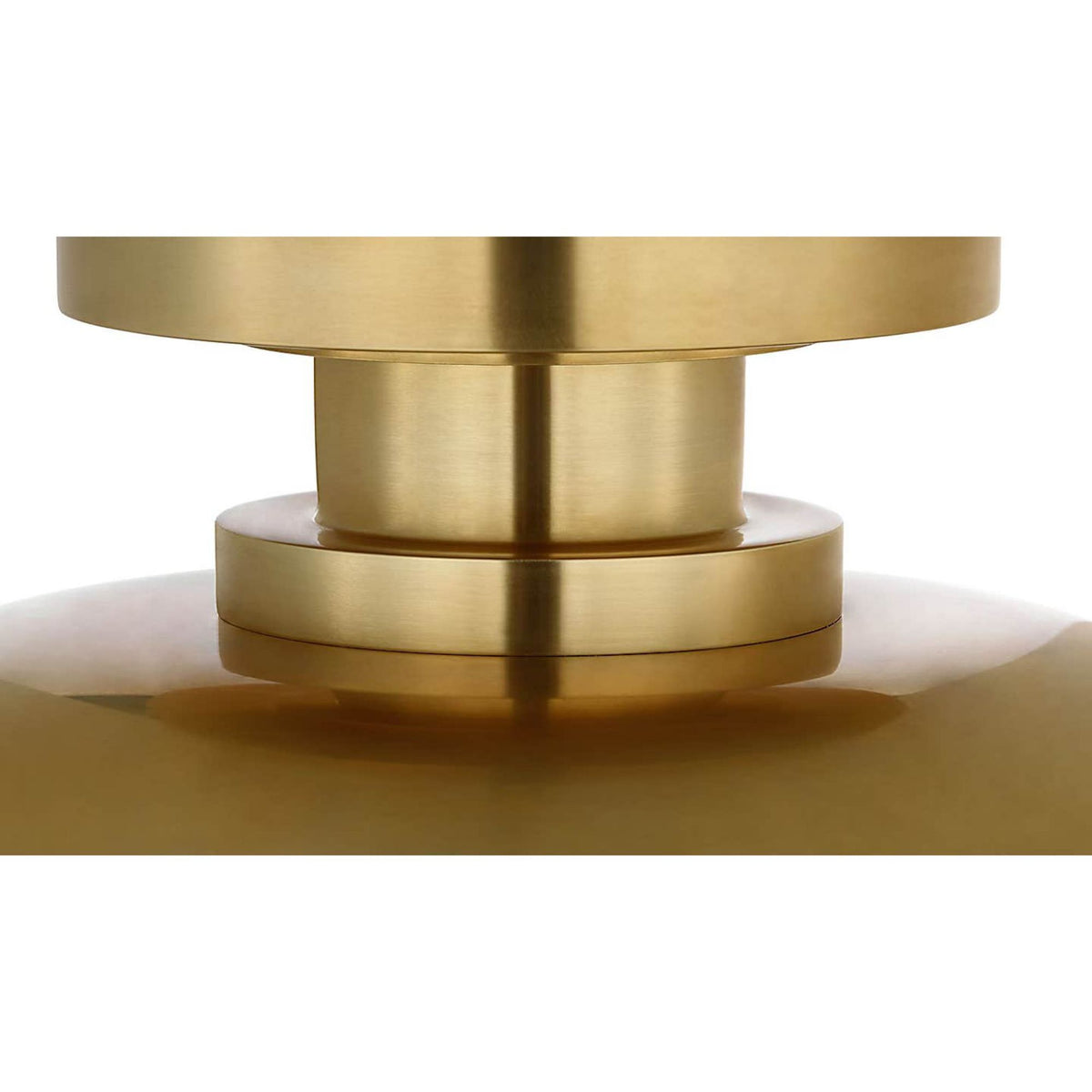 Amber Lewis Cyrus 8" Flush Mount in Hand-Rubbed Antique Brass with White Glass W8" x H4"