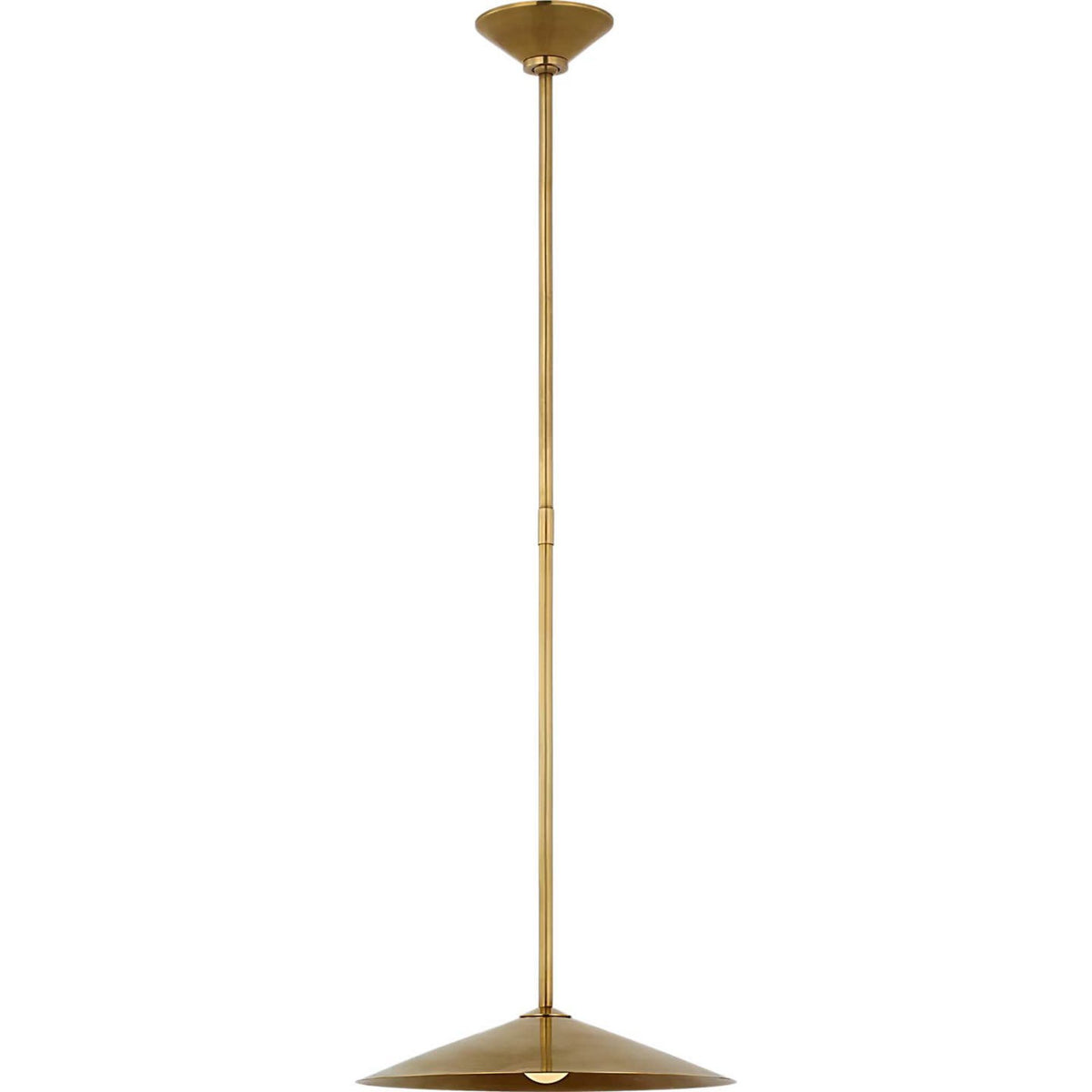 Amber Lewis Ponce 13" Pendant in Hand-Rubbed Antique Brass with Hand-Rubbed Antique Brass Shade W13"