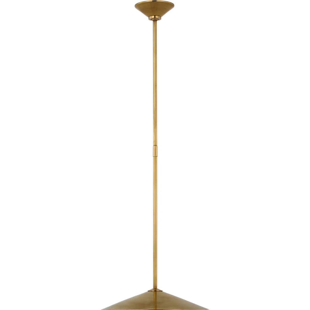 Amber Lewis Ponce 13" Pendant in Hand-Rubbed Antique Brass with Hand-Rubbed Antique Brass Shade W13"