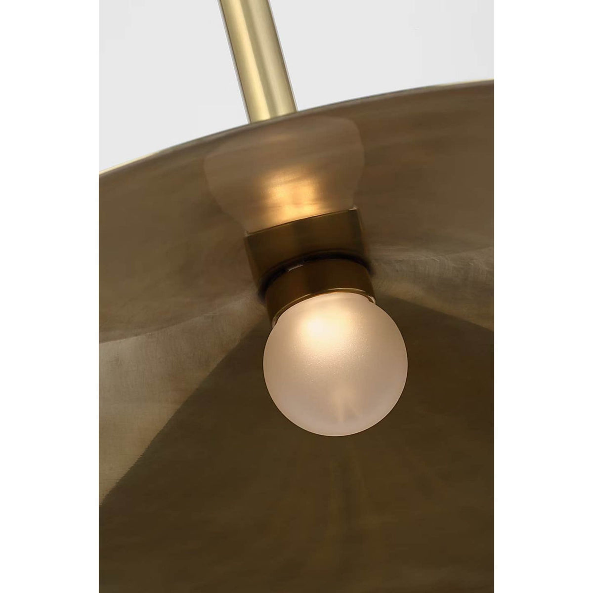 Amber Lewis Ponce 18" Pendant in Hand-Rubbed Antique Brass with Hand-Rubbed Antique Brass Shade W18"
