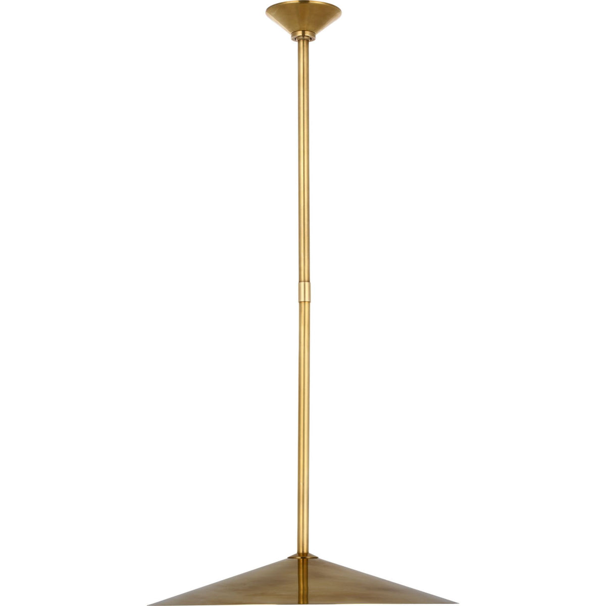 Amber Lewis Ponce 18" Pendant in Hand-Rubbed Antique Brass with Hand-Rubbed Antique Brass Shade W18"