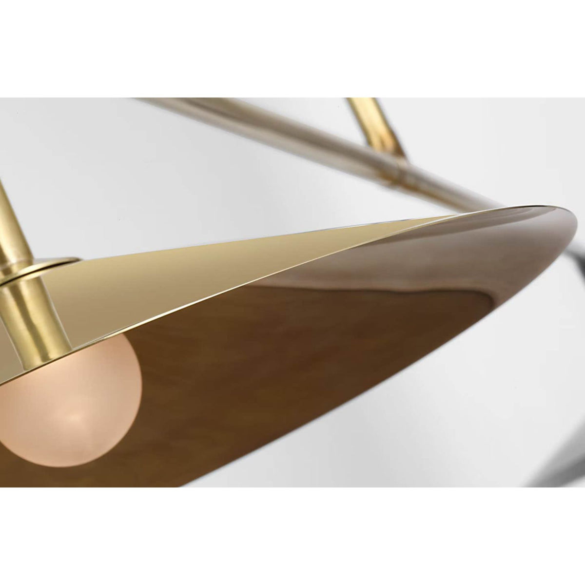 Amber Lewis Ponce 62" Linear Pendant in Hand-Rubbed Antique Brass with Hand-Rubbed Antique Brass Shades W13" x 62"