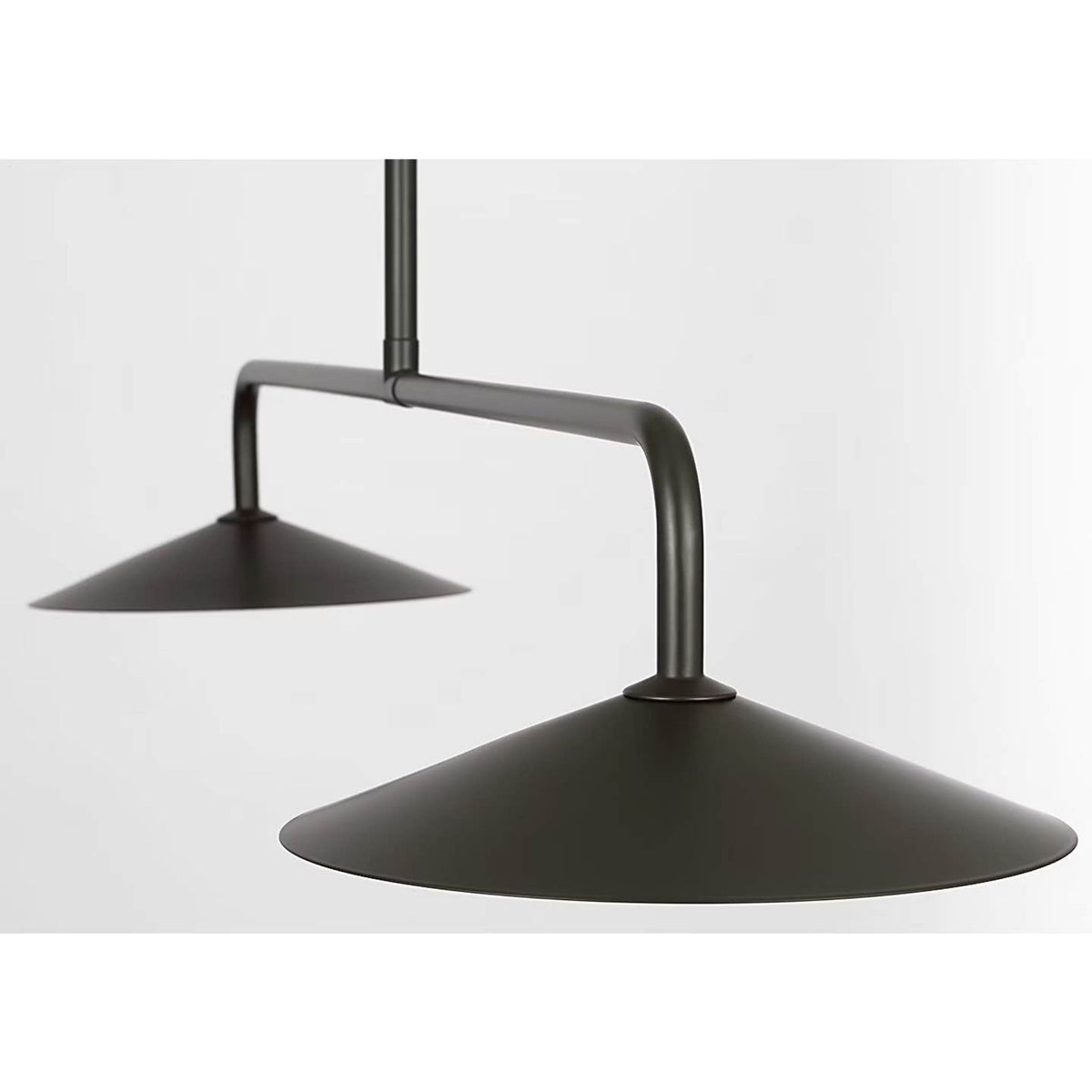 Amber Lewis Ponce 62" Linear Pendant in Modern Iron with Modern Iron Shades W13" x 62"