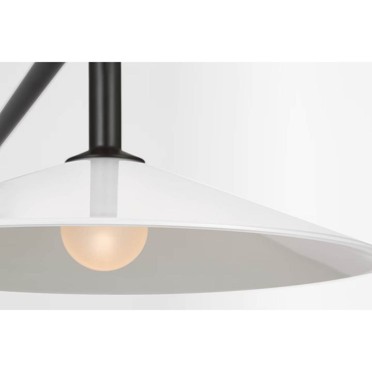 Amber Lewis Ponce 62" Linear Pendant in Modern Iron with Milk White Glass Shades W13" x 62"