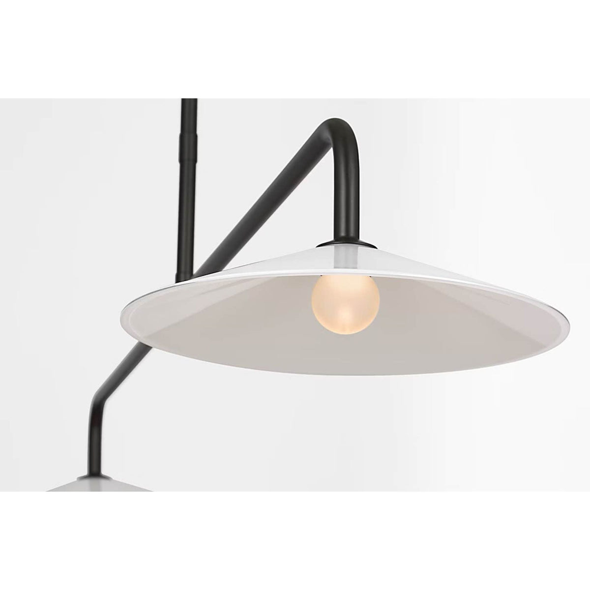 Amber Lewis Ponce 62" Linear Pendant in Modern Iron with Milk White Glass Shades W13" x 62"