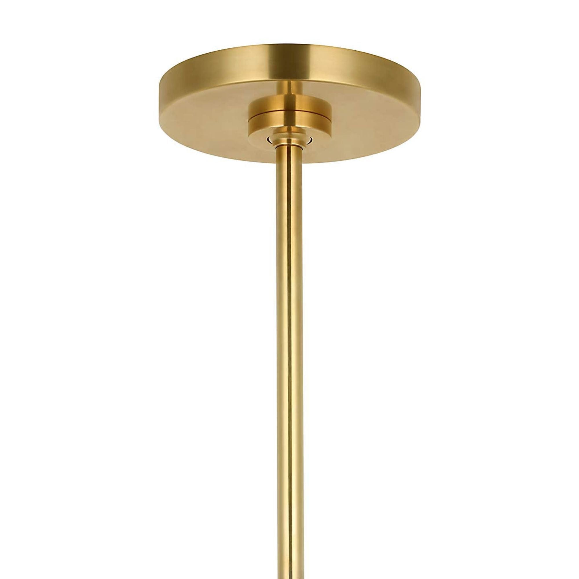 Amber Lewis Cyrus 16" Pendant in Hand-Rubbed Antique Brass with White Glass W15.5"