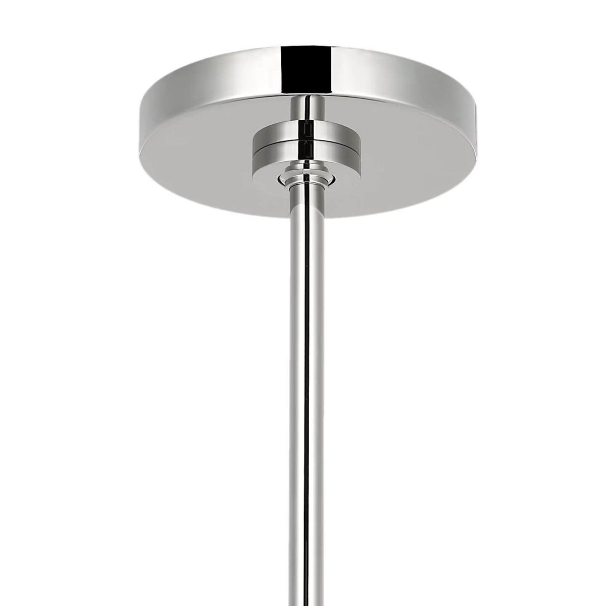 Amber Lewis Cyrus 16" Pendant in Polished Nickel and Matte White with White Glass W15.5"