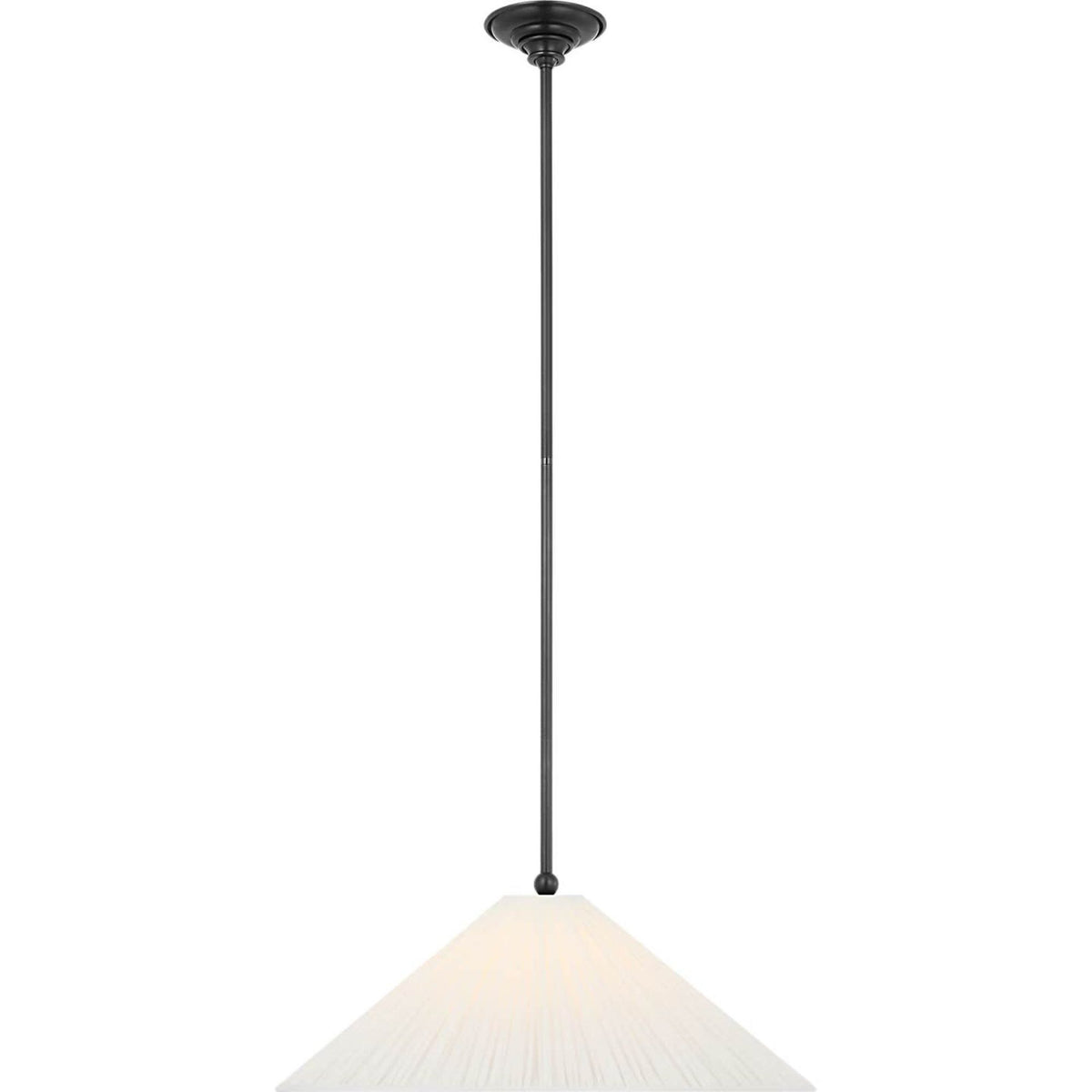 Amber Lewis Soren 20" Pendant in Bronze with Silk Pleated Shade W20"