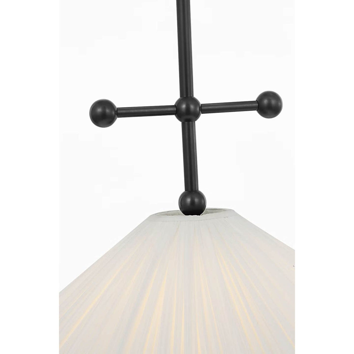 Amber Lewis Soren 20" Pendant in Bronze with Silk Pleated Shade W20"