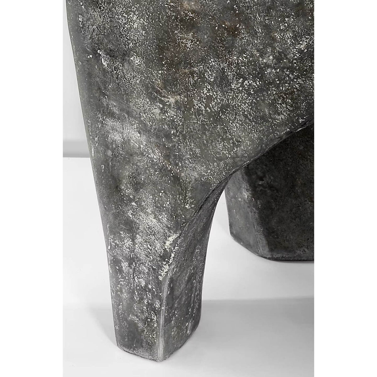 Anne-Marie Barton Lega 36" Sculpted Side Table Reading Floor Lamp in Eclipse with Museum Brass W18.5" x H36.75" x E24"