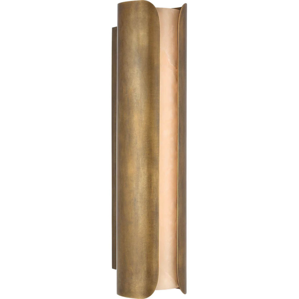 Anne-Marie Barton Armise 29" Sconce in Mottled Brass with Alabaster W7" x H29" x E7.75"
