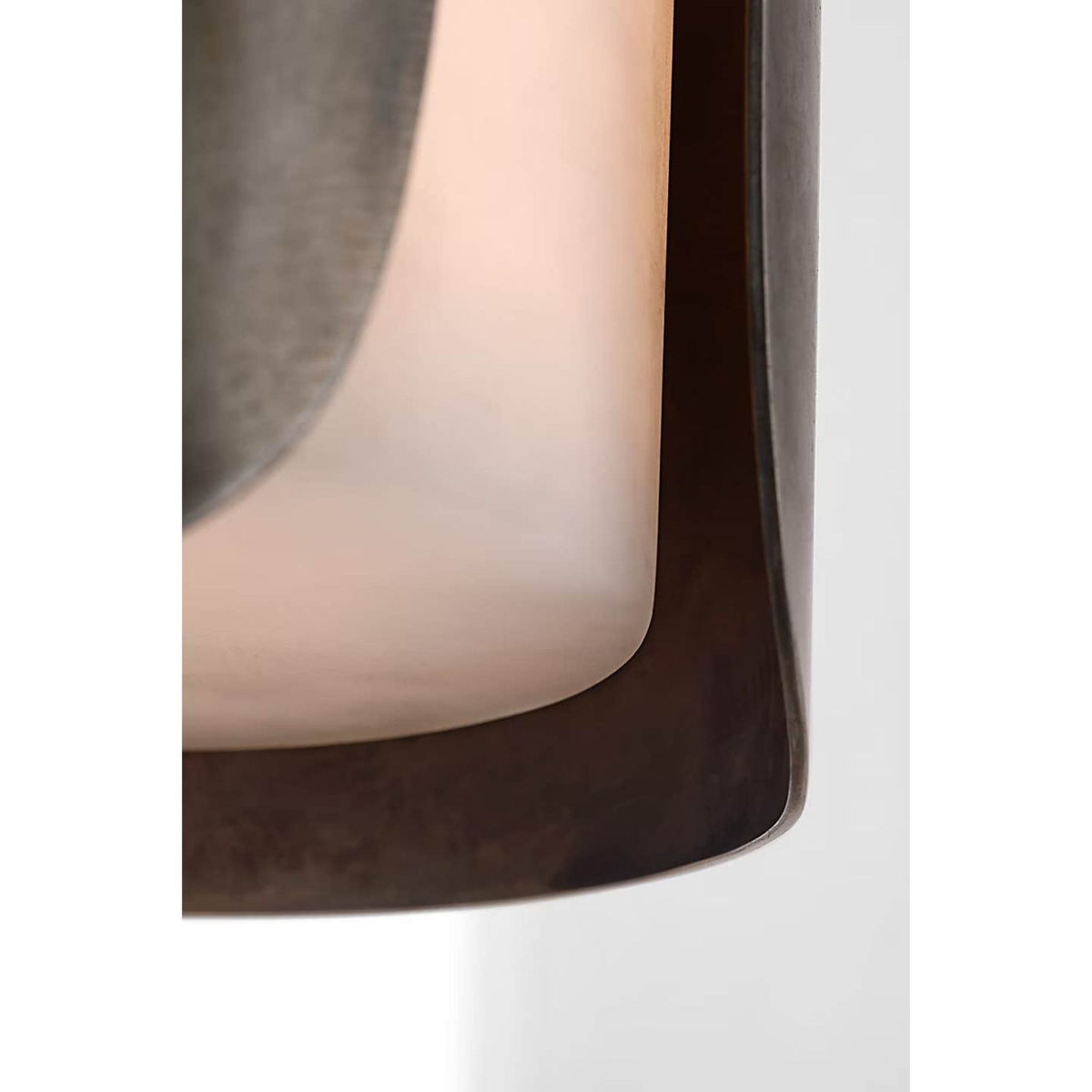 Anne-Marie Barton Armise 29" Sconce in Mottled Pewter with Alabaster W7" x H29" x E7.75"