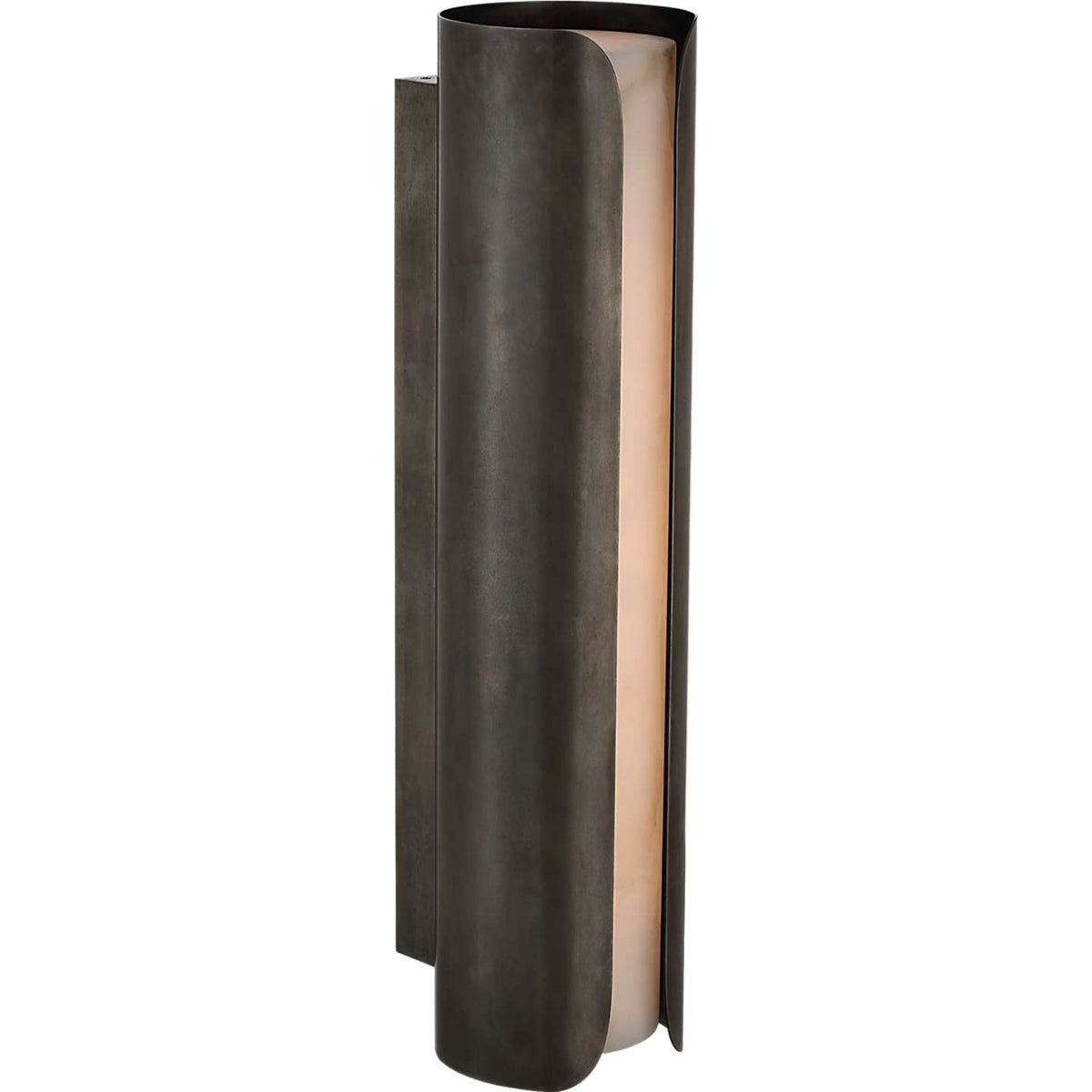 Anne-Marie Barton Armise 29" Sconce in Mottled Pewter with Alabaster W7" x H29" x E7.75"