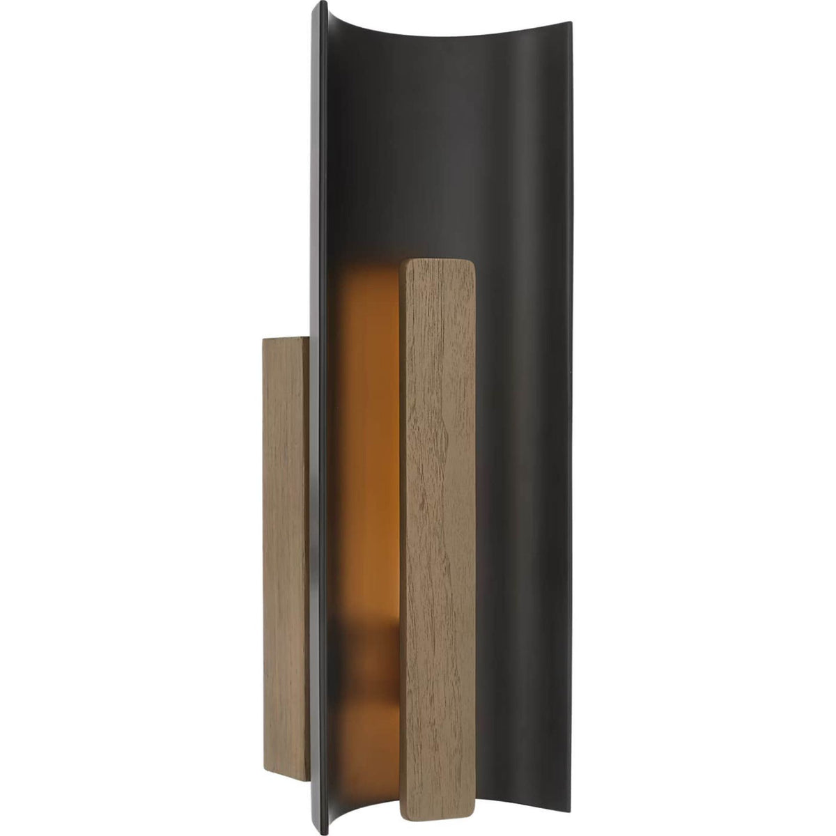 Anne-Marie Barton Remi 18" Sconce in Matte Carbon and Warm Walnut W6.5" x H18" x E4.25"