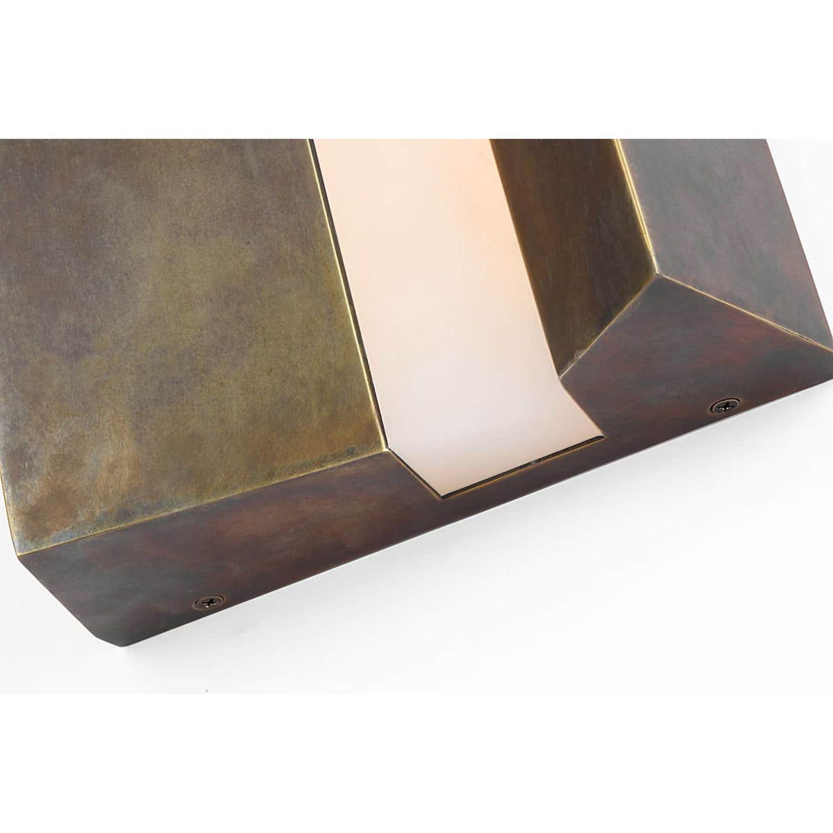 Anne-Marie Barton Austera 32" Sconce in Mottled Brass with Alabaster W8" x H32" x E3.25"