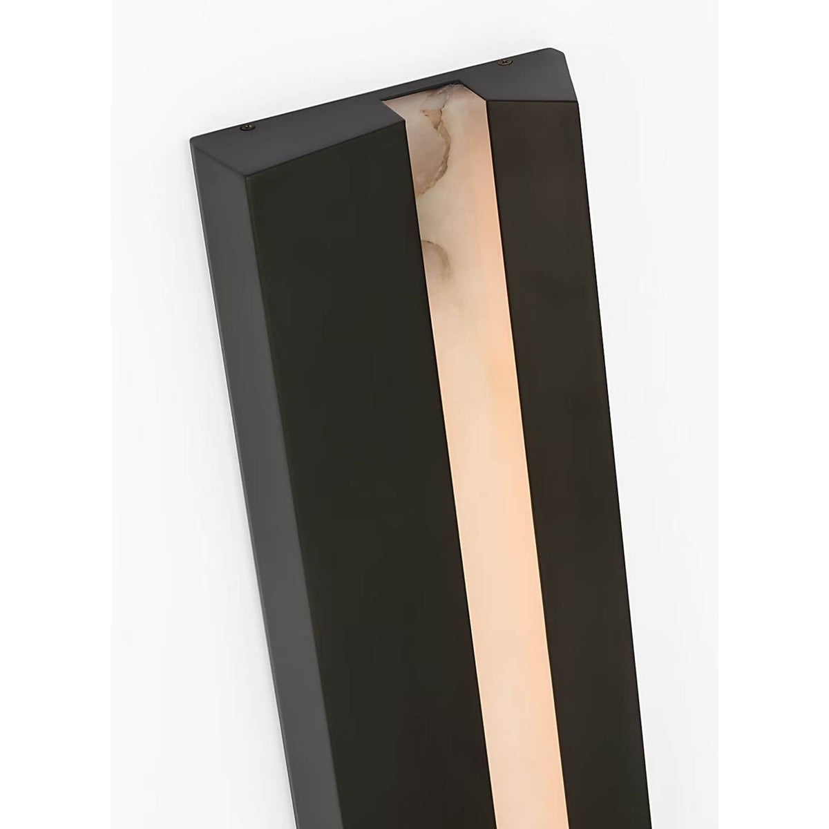 Anne-Marie Barton Austera 32" Sconce in Matte Carbon with Alabaster W8" x H32" x E3.25"