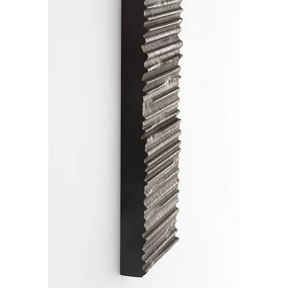 Anne-Marie Barton Fumar 23" Tail Sconce in Ridged Carbon with Bouclé Shade W9.5" x H23.25" x E4"