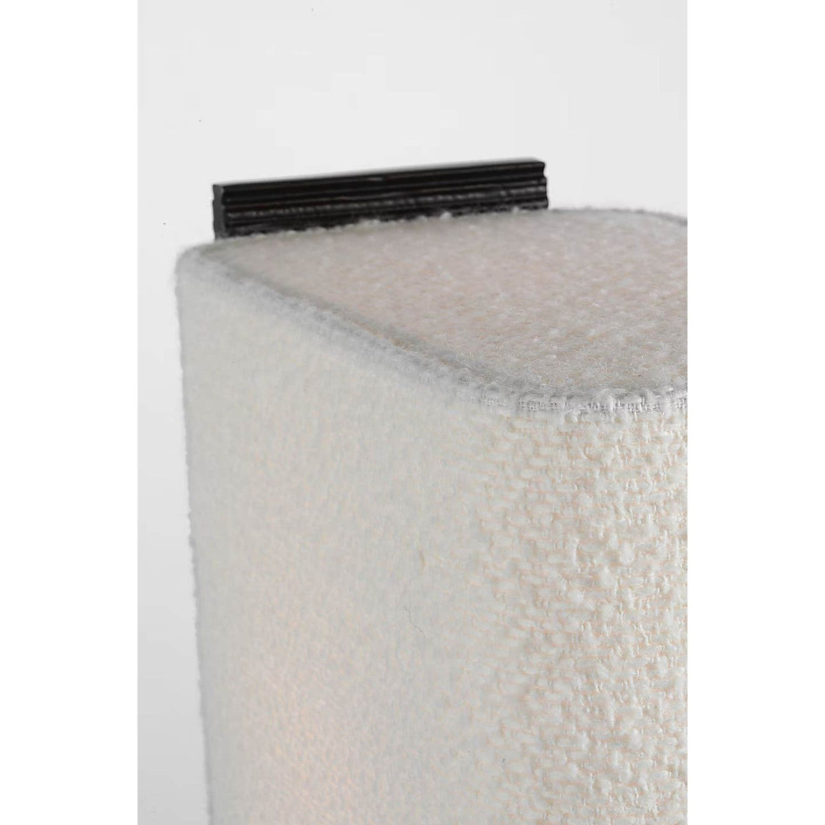 Anne-Marie Barton Fumar 34" Statement Table Lamp in Ridged Carbon with Bouclé Shade W8" x H34" x E15.5"