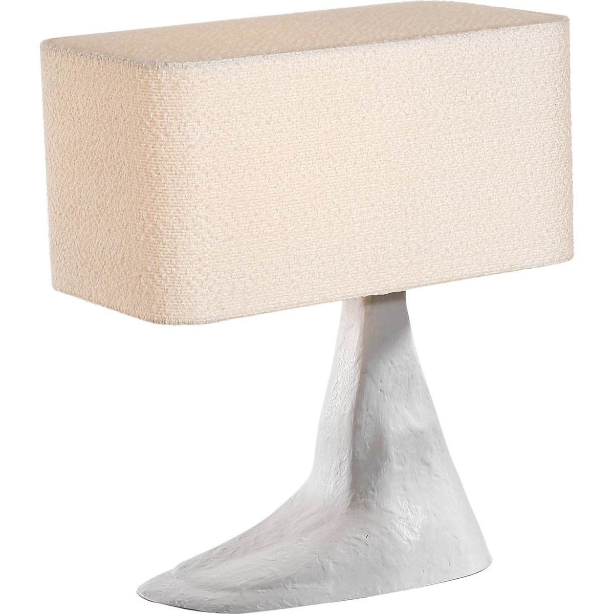 Anne-Marie Barton Terra-Forma 23" Right Table Lamp in Plaster White with Boucle Shade W11" x H22.75" x E20"