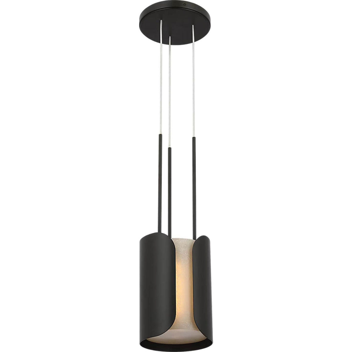Anne-Marie Barton Armise 8" Pendant in Matte Carbon with Nova Frost W7.5"