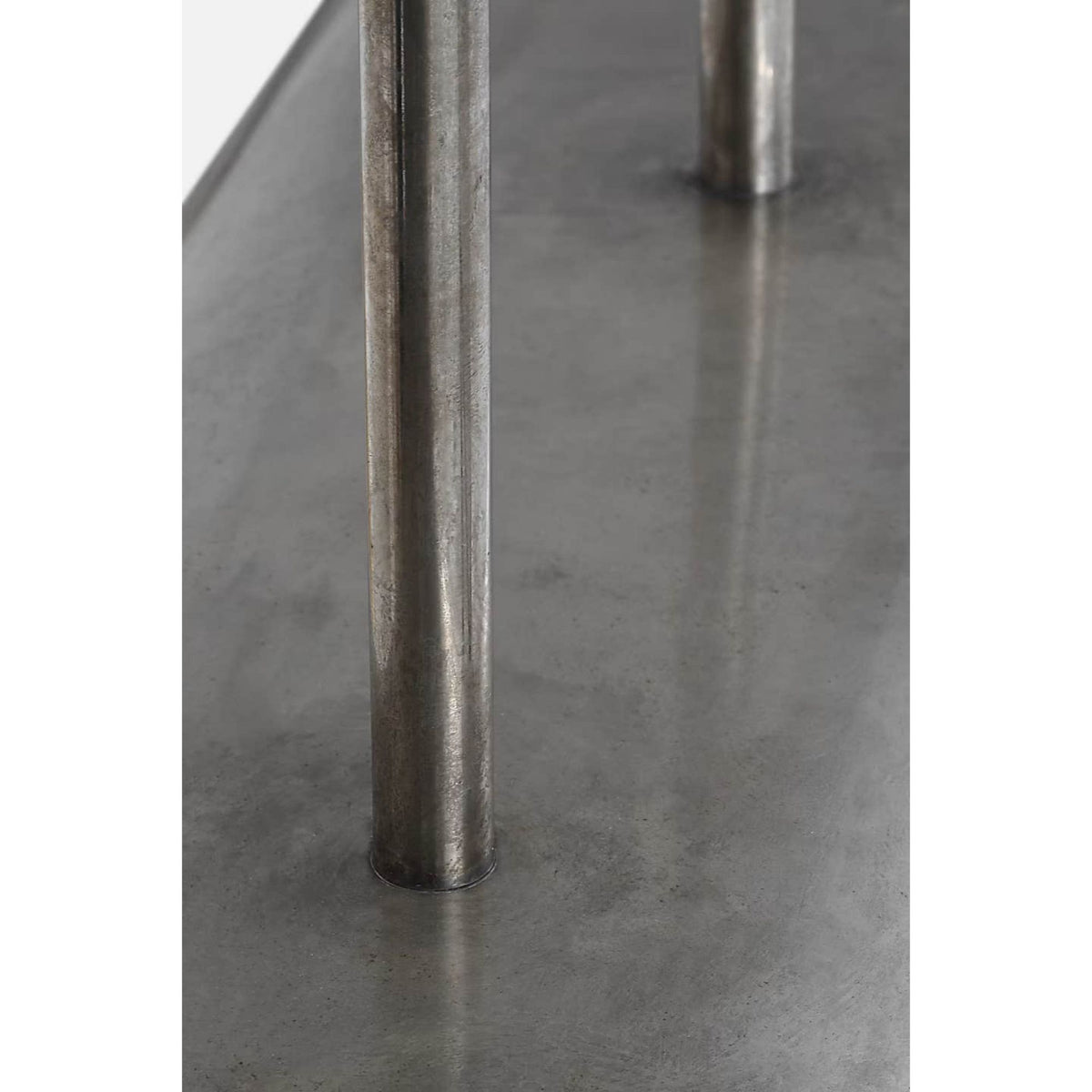 Anne-Marie Barton Remi 60" Linear Pendant in Mottled Pewter and Warm Walnut W12" x 59.75"