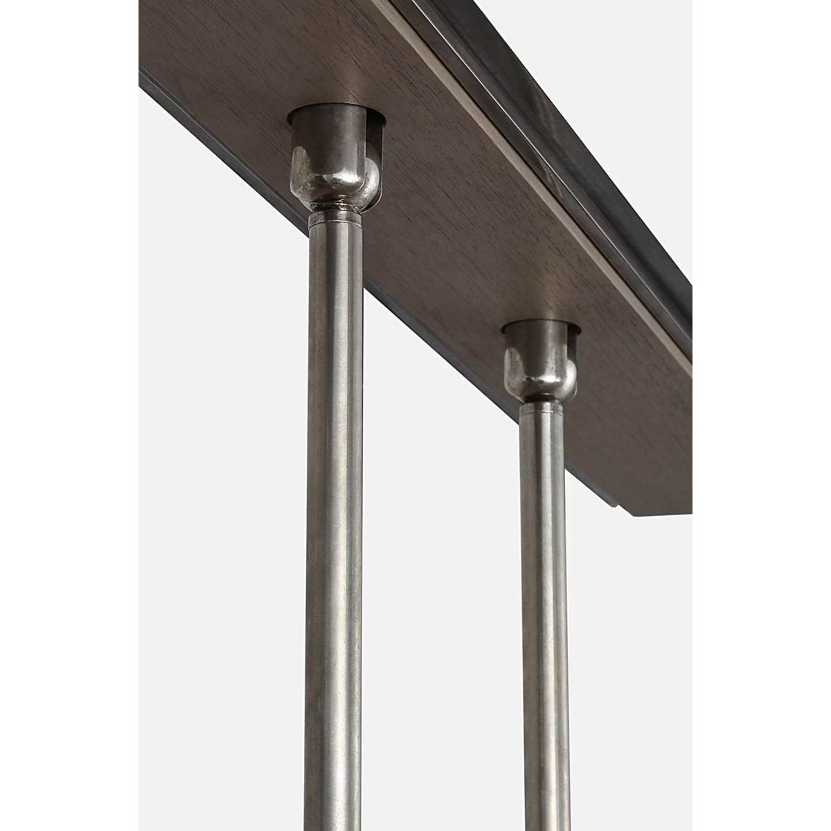 Anne-Marie Barton Remi 60" Linear Pendant in Mottled Pewter and Warm Walnut W12" x 59.75"