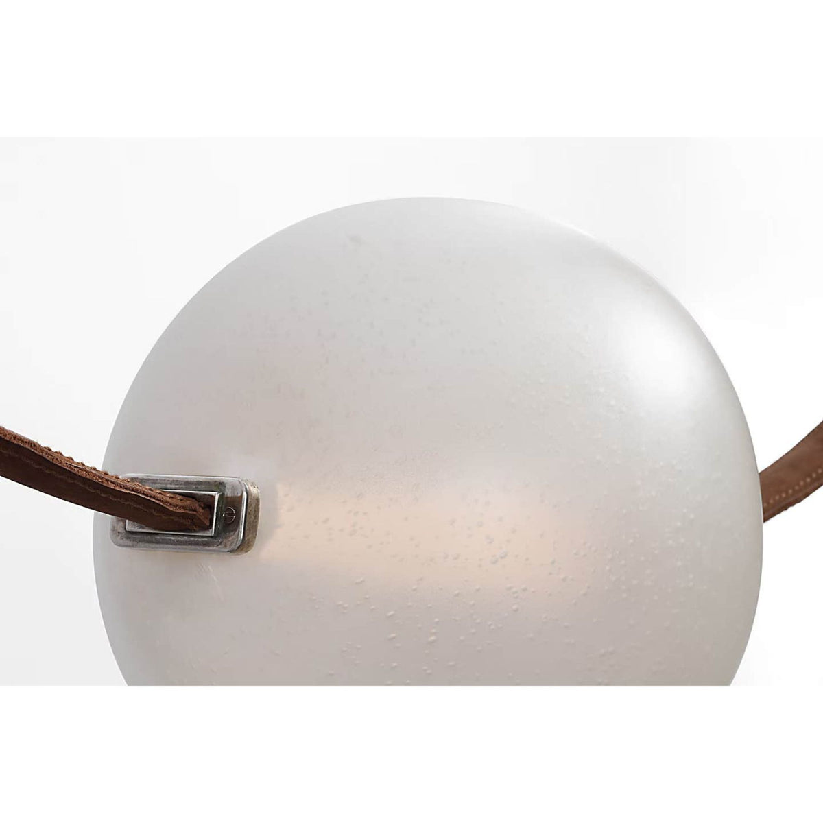 Anne-Marie Barton Dune Belted Light in Russet Suede and Mottled Pewter with Fizzy Nude Glass W8" - 58.5" x H50.25" - 98.5"